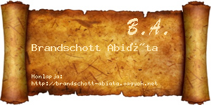 Brandschott Abiáta névjegykártya